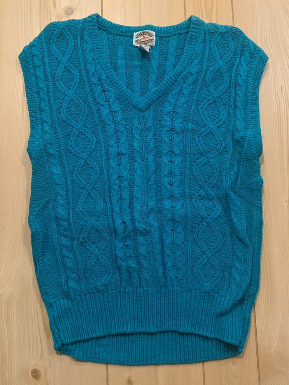 Vintage Y2K Midwest Traders Retro Preppy Golf Knit Sweater Vest Women's Size L